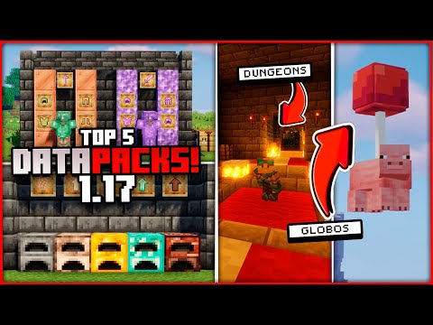 🔴TOP 5 DATA PACKS for MINECRAFT 1.17 - 1.17.1 💎 "DUNGEONS, OVENS, BALLOONS and MORE"