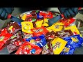 ASMR Oddly Satisfying M M S Ice Cream Rolls With Many Colors Crushing Scratching Food