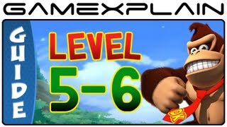 Donkey Kong Country Returns 3D: 5-6 Springy Spores (Puzzle Pieces, KONG Letters Guide, Walkthrough)