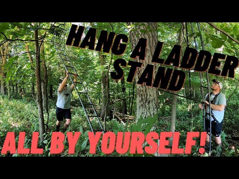 How to Hang a Ladder Stand Alone | Erecting a New Stand | Ladder Stand Set Up