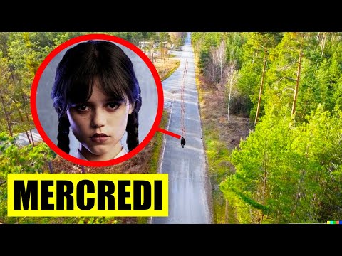MON DRONE FILME MERCREDI ADDAMS AU MILIEU D'UNE FORÊT ! 😨 La Famille Addams !