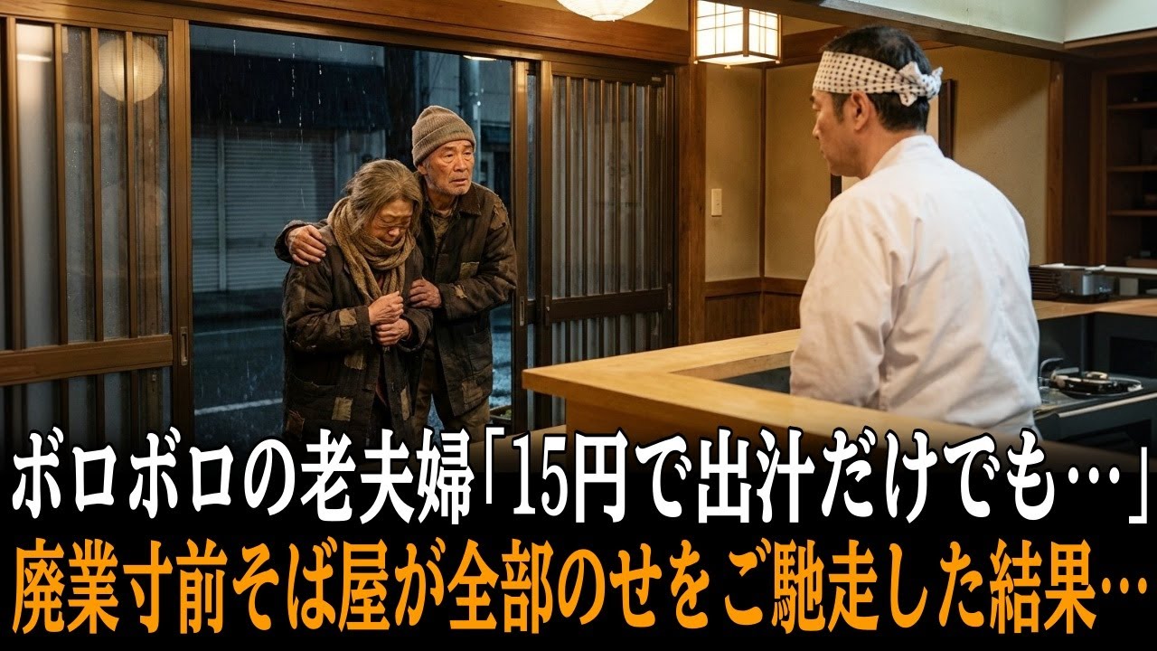 15円しかない老夫婦に蕎麦を食べさせた結果、廃業寸前のそば屋がとんでもないことになった【感動する話】