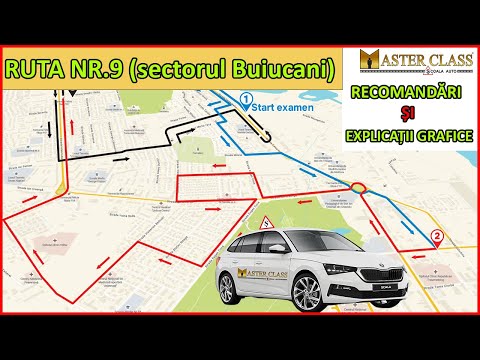 Route 9 examination for category B – Buiucani Sector, Master Class Driving School