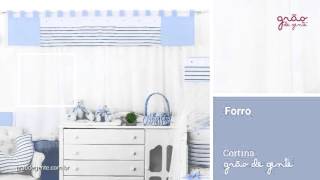 Cortina Retrô Azul | Ref: 53896