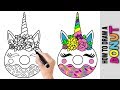 How To Draw Kawaii Unicorn Donut ★ Cute Easy Drawings Tutorial For Beginners Step By Step ★ Kids