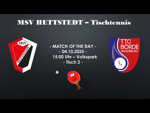 Tisch 2 | Regionalliga Süd | MSV Hettstedt - TTC Börde Magdeburg