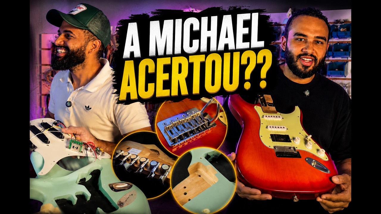 Guitarra Michael PureEmotion GMS260 Surf Green com Tremolo e 3 Captado