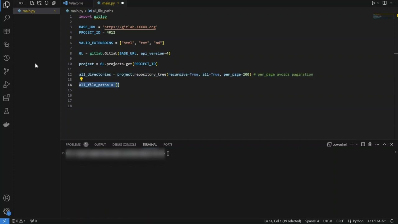 How to Get Repo Filepaths from GitLab Project ID Python