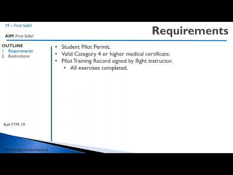 Air Exercise 19 - First Solo