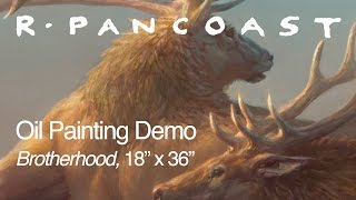 Oil Painting Demonstration - Brotherhood 18"x36" oil on board