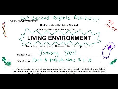 January 2024 Living Environment Regents Review (Part A #1 30)