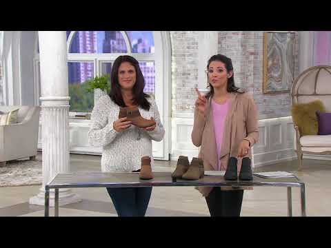 Clarks Leather Side Zip Ankle Boots - Addiy Cora on QVC