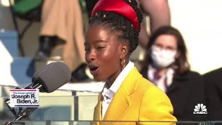 Inaugural poet Amanda Gorman delivers a poem at Joe Biden&#39;s inauguration