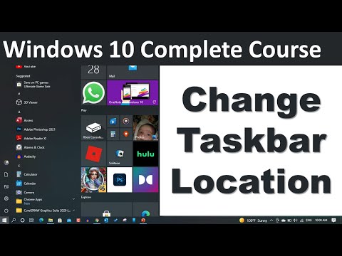 How to Change Taskbar Location | Taskbar Location | Urdu Hindi