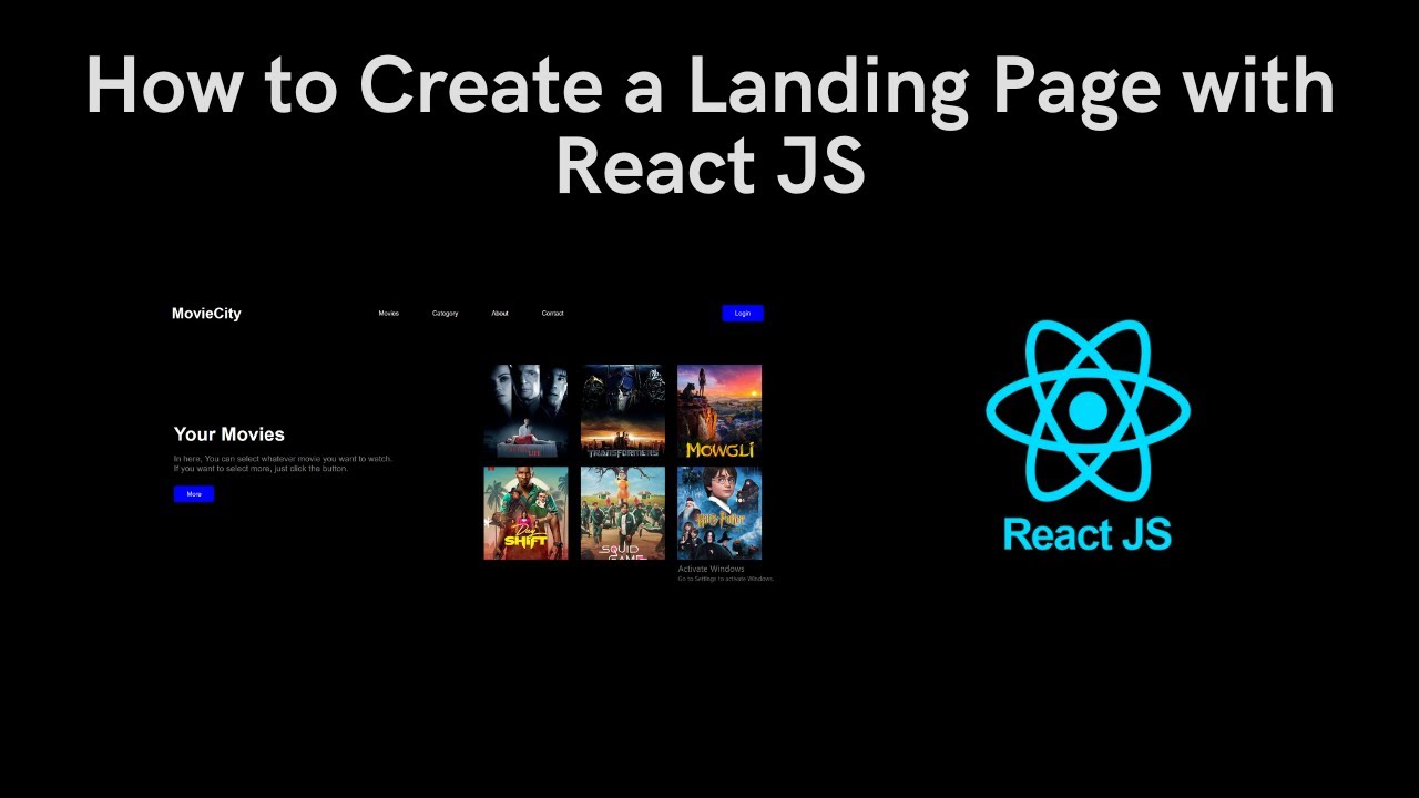 How to Create a Landing Page with React JS | React Tutorials