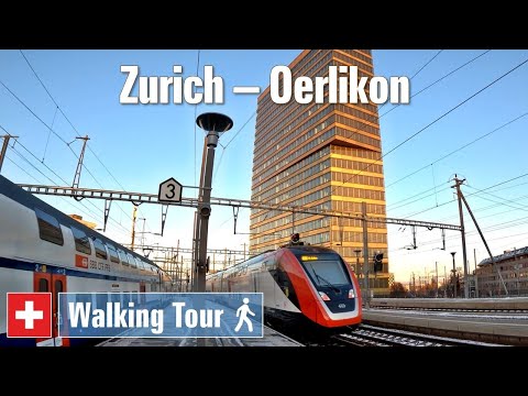 Zurich-Oerlikon, District 11 (4K) - Walking Tour Switzerland 🇨🇭