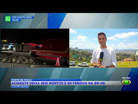 Batida entre ônibus e carreta deixa seis mortos e mais de 30 feridos em Minas
