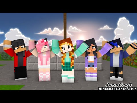 APHMAU DANCE CREW | KIM, KC, EIN AND AARON | SHUFFLE DANCE | CHICKEN WINGS MEME -Minecraft Animation