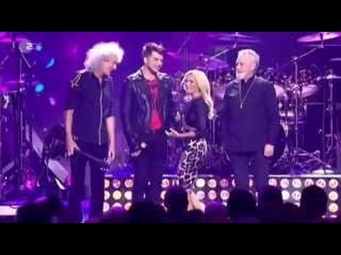 720 HD: Queen + Adam Lambert - Who Wants to Live Forever - Die Helene Fischer Show (2014-1