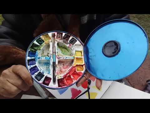 Review: Acuarelas Aquafine de viaje. La redondita de 18 colores de Daler & Rowney.