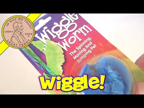 Blue Novelty Wiggle Worm Toy - The Spinning, Moving And Jumping Pet! Video