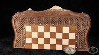 Chess-backgammon with an ornamental braid pattern, classic