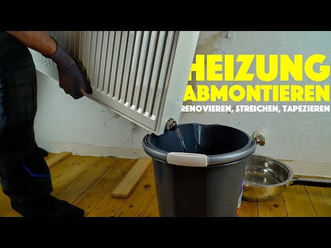Heizkörper abmontieren und Wasser ablassen für Renovieren, Tapezieren, Streichen (Einfach) deutsch