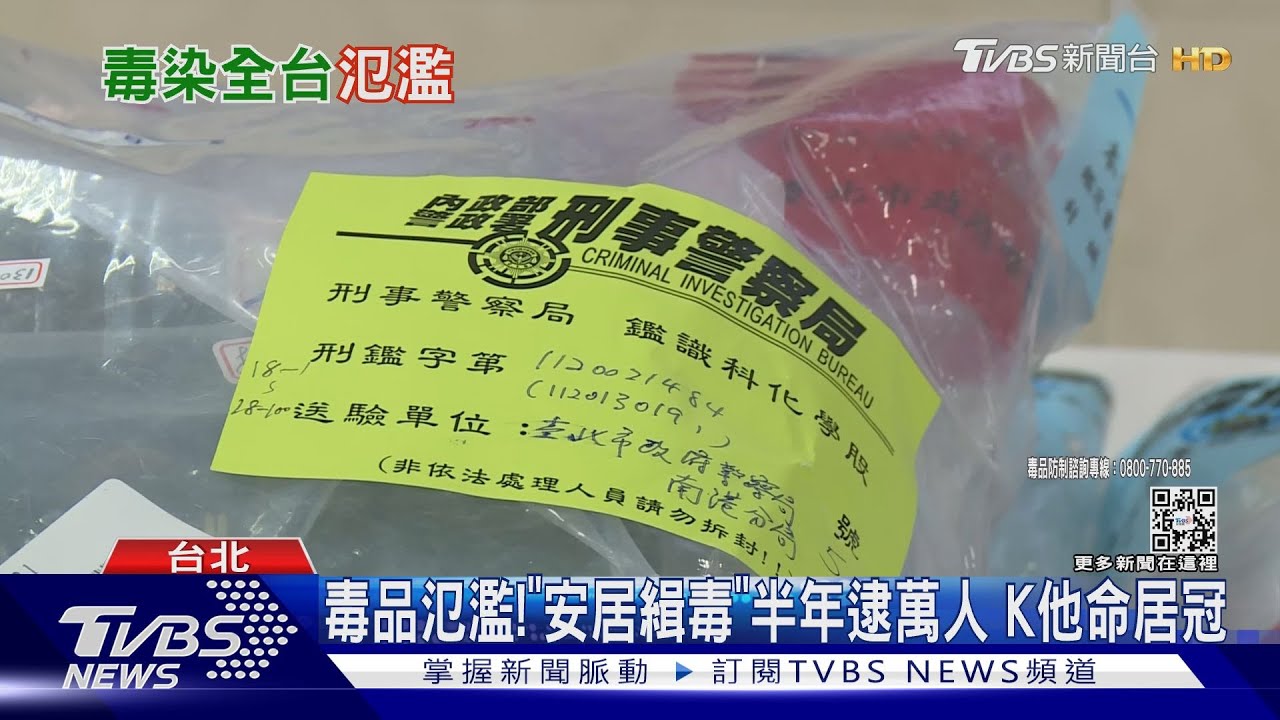毒品氾濫！「安居緝毒」半年逮萬人　K他命居冠