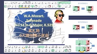 節奏組合練習10 莫札特 G大調弦樂小夜曲 W.A.Mozart. Serenade No.13 in G Major, K.525 rhythm exercise 10