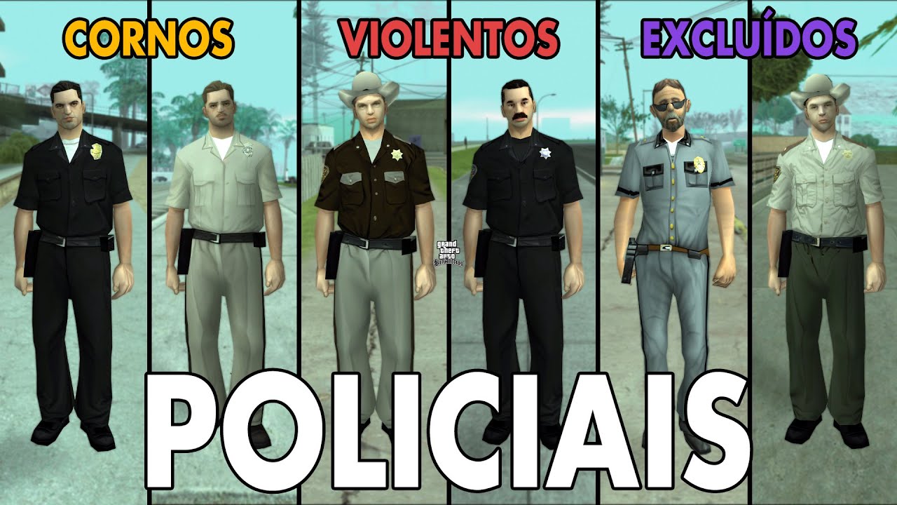 OS POLICIAIS DE GTA SAN ANDREAS SÃO NPCS MUITO ESTRANHOS