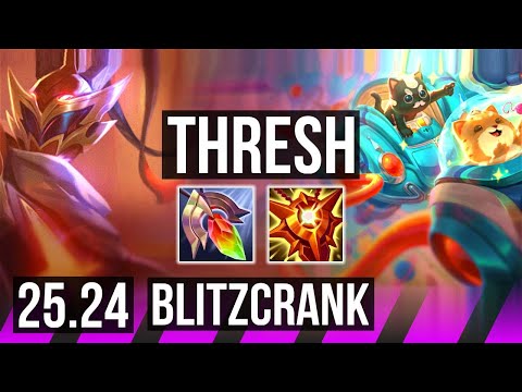 THRESH & Aphelios vs BLITZCRANK & Kai'Sa (SUP) | KR Master | 25.24