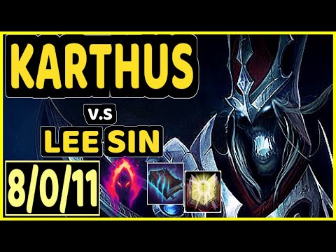 CUZZ (KARTHUS) vs LEE SIN - 8/0/11 KDA JUNGLE GAMEPLAY - KR Ranked MASTER
