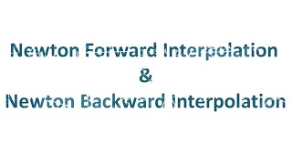 Download the video "Newton Forward Interpolation | Newton Backward Interpolation | Lec-6 | Interpolation Techniques"