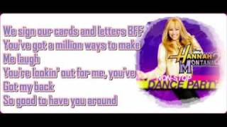 Hannah Montana - One in a Million + True Friend Remix - Non-Stop Dance Party - With Lyrics
