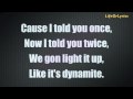 Dynamite by Taio Cruz [w/lyrics] 