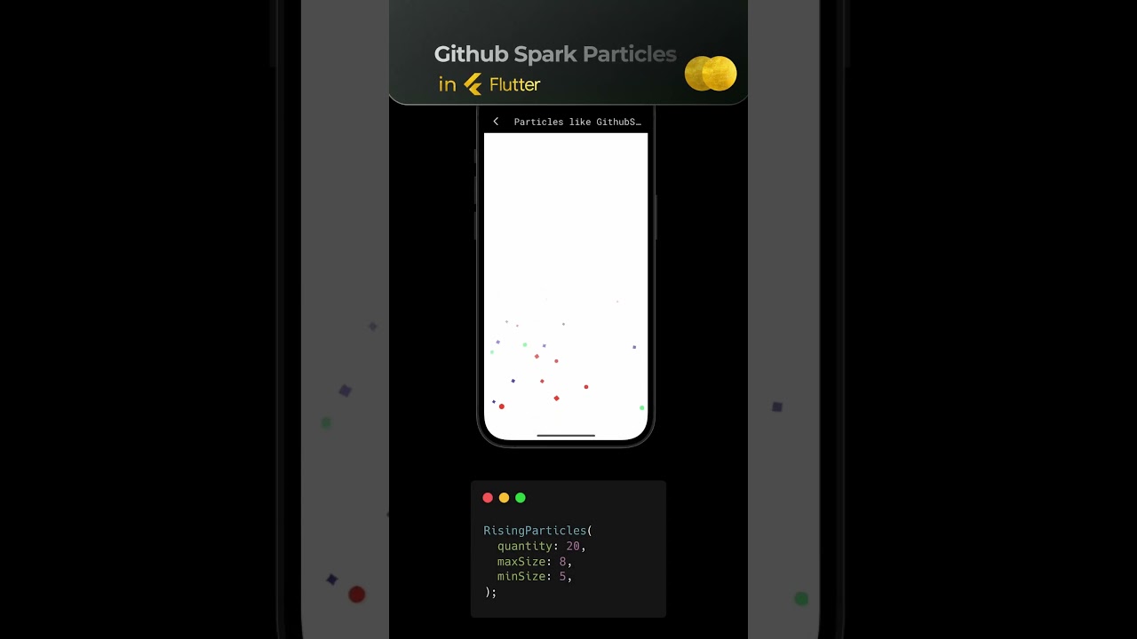 Github spark like particle float for Flutter