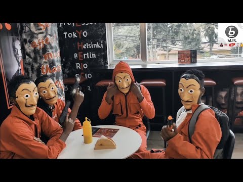 🛑ቤላቻው  ካፌ  በ መኒሂስቶች ተጎበኘ 😳||Ahadu #moneyheist   #bella_ciao_chicken