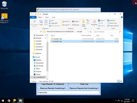 Extract Email Addresses From Multiple MSG Files Software