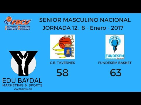 CLUB BASQUET TAVERNES - FUNDESEM BASKET INNOVA MUTXAMEL. JORNADA 12