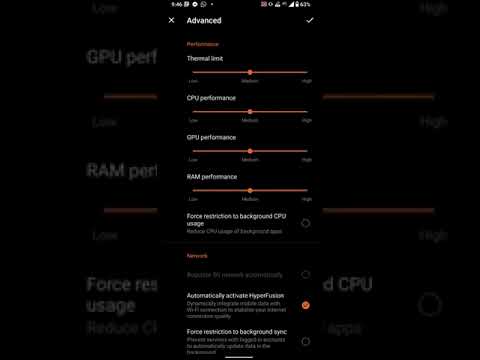 ROG 5 ultimate and rog 5 s pro and rog 5. power saving setting.