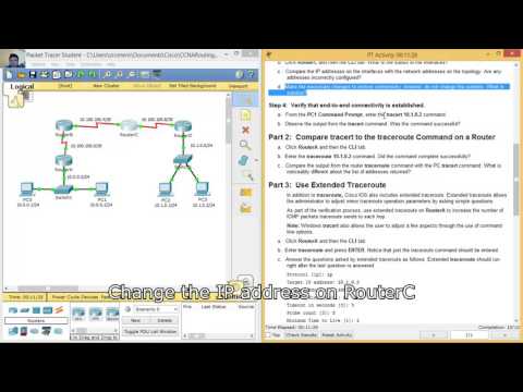 1.1.1.2 Packet Tracer - Test Connectivity with Traceroute