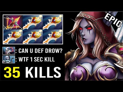 EPIC BALLISTA 5x DIVINE RAPIER Drow Ranger 2 Hour Throne Def 130k Net Worth Comeback 7.26 Dota 2