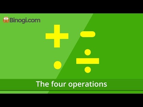 What are the four basic operations in Mathematics?