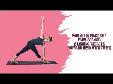 Beginners Yoga: How to do Parivrtta Prasarita Padotanasana | Standing Wide-Leg Forward Bend Twist