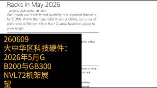 Download lagu 0609-大中华区科技硬件:2026年5月GB200与GB300 NVL72机架展望 mp3 Download lagu 0609-大中华区科技硬件:2026年5月GB200与GB300 NVL72机架展望 mp3