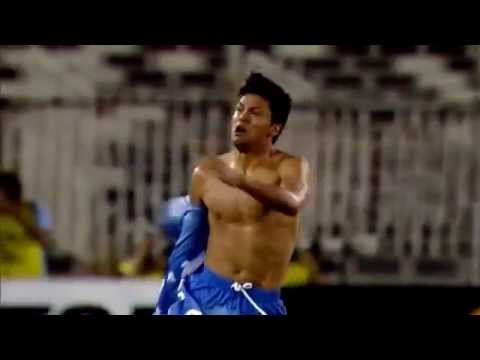 A beautiful free kick