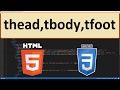 HTML5 and CSS3: 31 - thead, tbody, tfoot