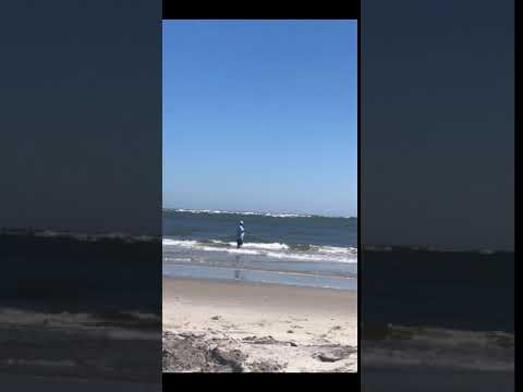 Surf fishing at Frisco Campground