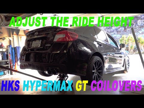 Adjust the RIDE HEIGHT on the HKS Hypermax GT Coilovers