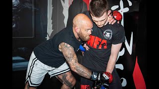 MMA Training - Using the Body Lock to Throw & Suplex off the Cage Wall with Peter Irving